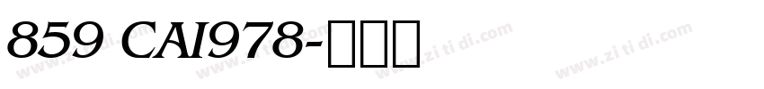 859 CAI978字体转换